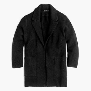 J.Crew Open-Front Sweater Blazer, Dark Gray Heather Merino Wool Size S